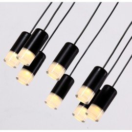 Wireflow LED Multiple pendant lamp Vibia black color with detail