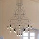 Wireflow LED 20 LED Chandelier Vibia black color front view