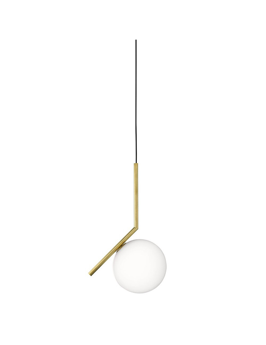 IC pendant lamp Flos gold color front view IC pendant lamp Flos gold color front view