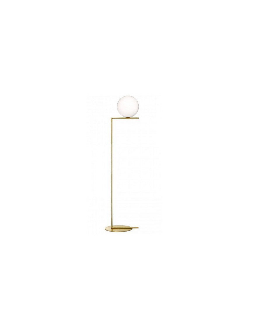 IC LED floor lamp Flos gold color front view IC LED floor lamp Flos gold color front view
