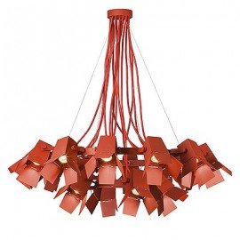 Foto LED chandelier Zero red color front view