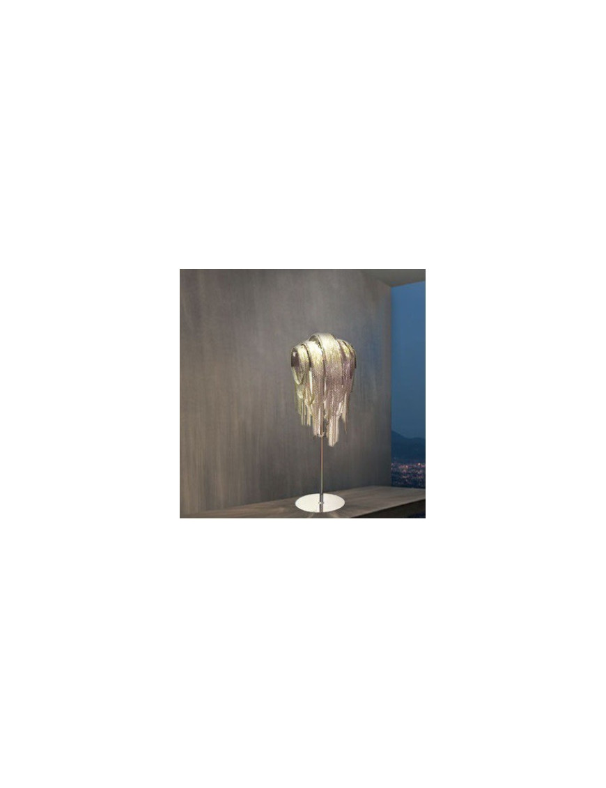 Volver table lamp Terzani gold color front view Volver table lamp Terzani gold color front view