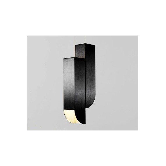 Cora LED Pendant lamp Roll & Hill black color 2 lights front view