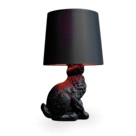 Rabbit table lamp Moooi black color front view
