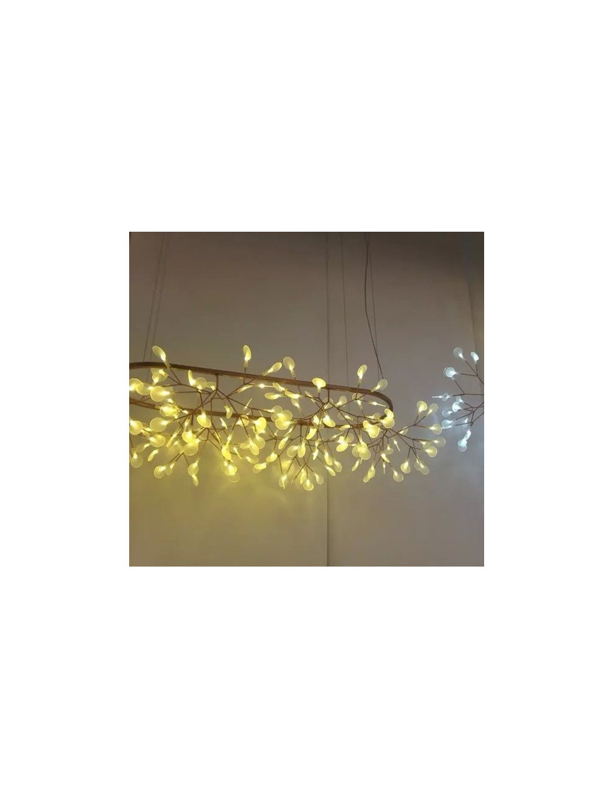 Heracleum The Big O LED Oval Chandelier Lustre Moooi copper color with detail Heracleum The Big O LED Oval Chandelier Lustre Moooi copper color with detail