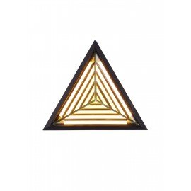Stella Triangle LED Wall lamp Roll & Hill black color front view
