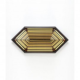 Stella Hexagon LED Wall lamp Roll & Hill black color front view
