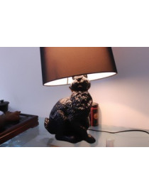 Rabbit table lamp Moooi black color side view