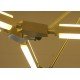 Pris LED Ceiling lamp PELLE gold color 6 lights with detail