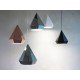 Diamond pendant lamp Sebastian Scherer black color / white color / chrome color / copper color side view