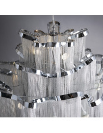 Stream Chandelier Terzani nickel color D80cm side view