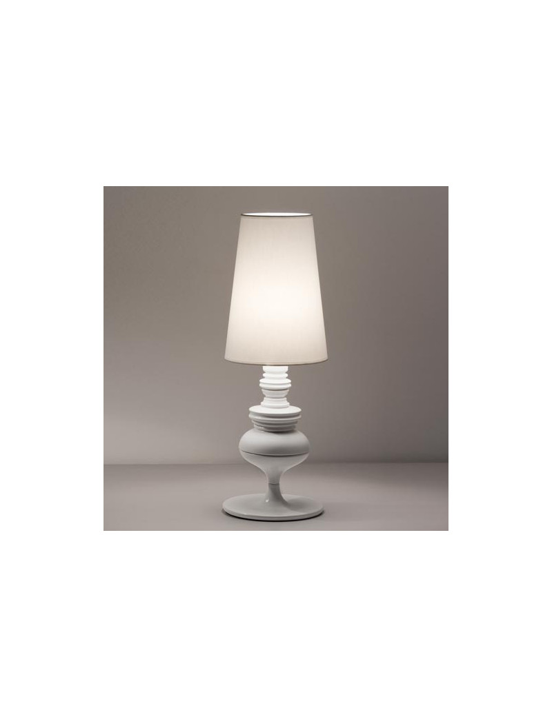 Joséphine M table lamp Metalarte white color side view Joséphine M table lamp Metalarte white color side view