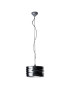 Aqua cil pendant lamp Artemide chrome color front view