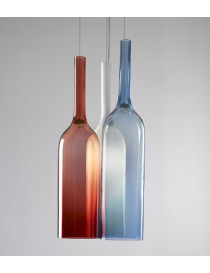 Jar RGB pendant lamp Lasvit white/blue/red color 3 bottles front view