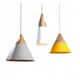 Slope pendant lamp Miniforms white color / yellow color / grey color front view