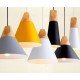 Slope pendant lamp Miniforms white color / yellow color / grey color / black color Modele A+B+C