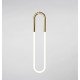Rudi Loop pendant lamp Roll & Hill white / gold color Single front view