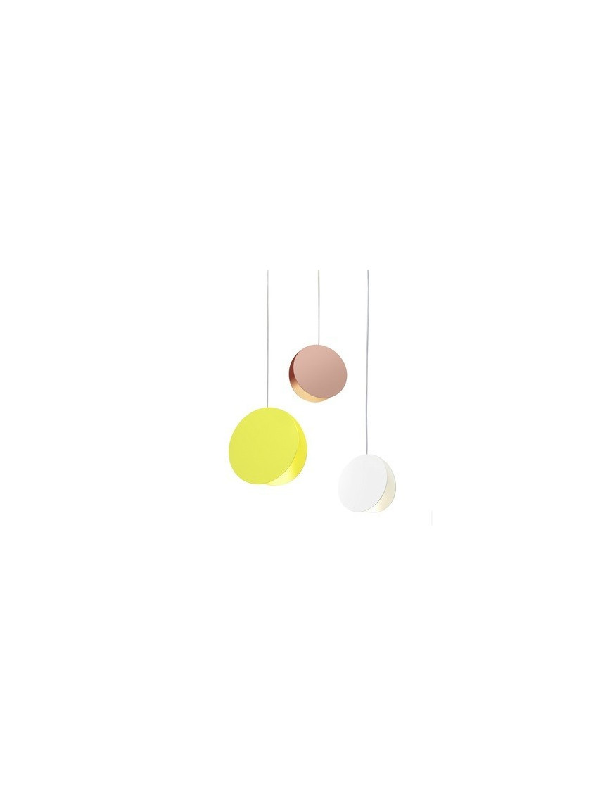 LT05 North pendant lamp E15 white color / yellow color / copper color front view