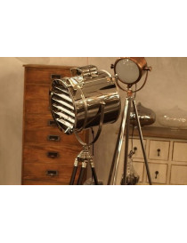 Royal Marine tripod floor lamp chrome color with detail