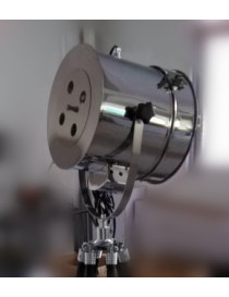 Royal Marine tripod floor lamp chrome color back view