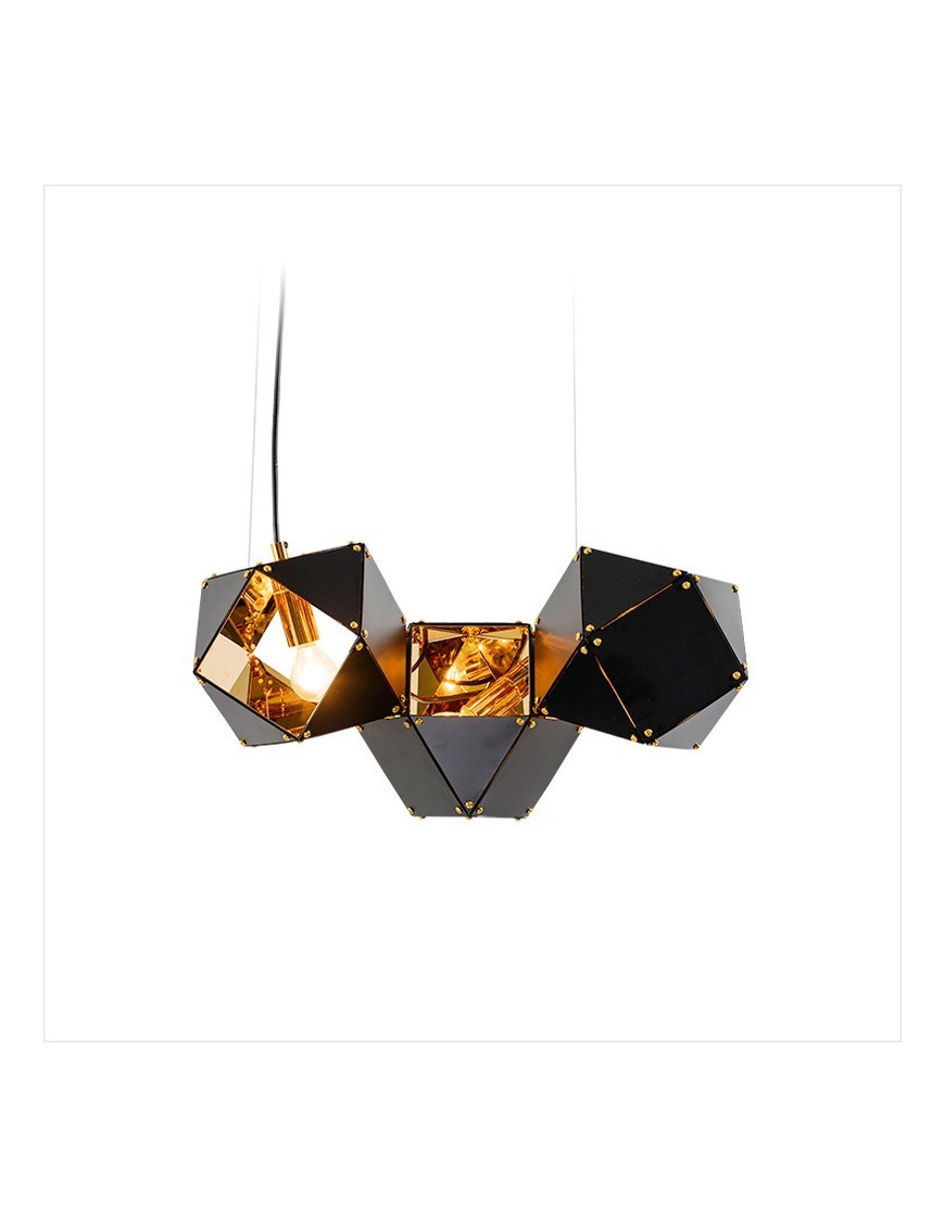 Welles pendant lamp GABRIEL SCOTT black color front view