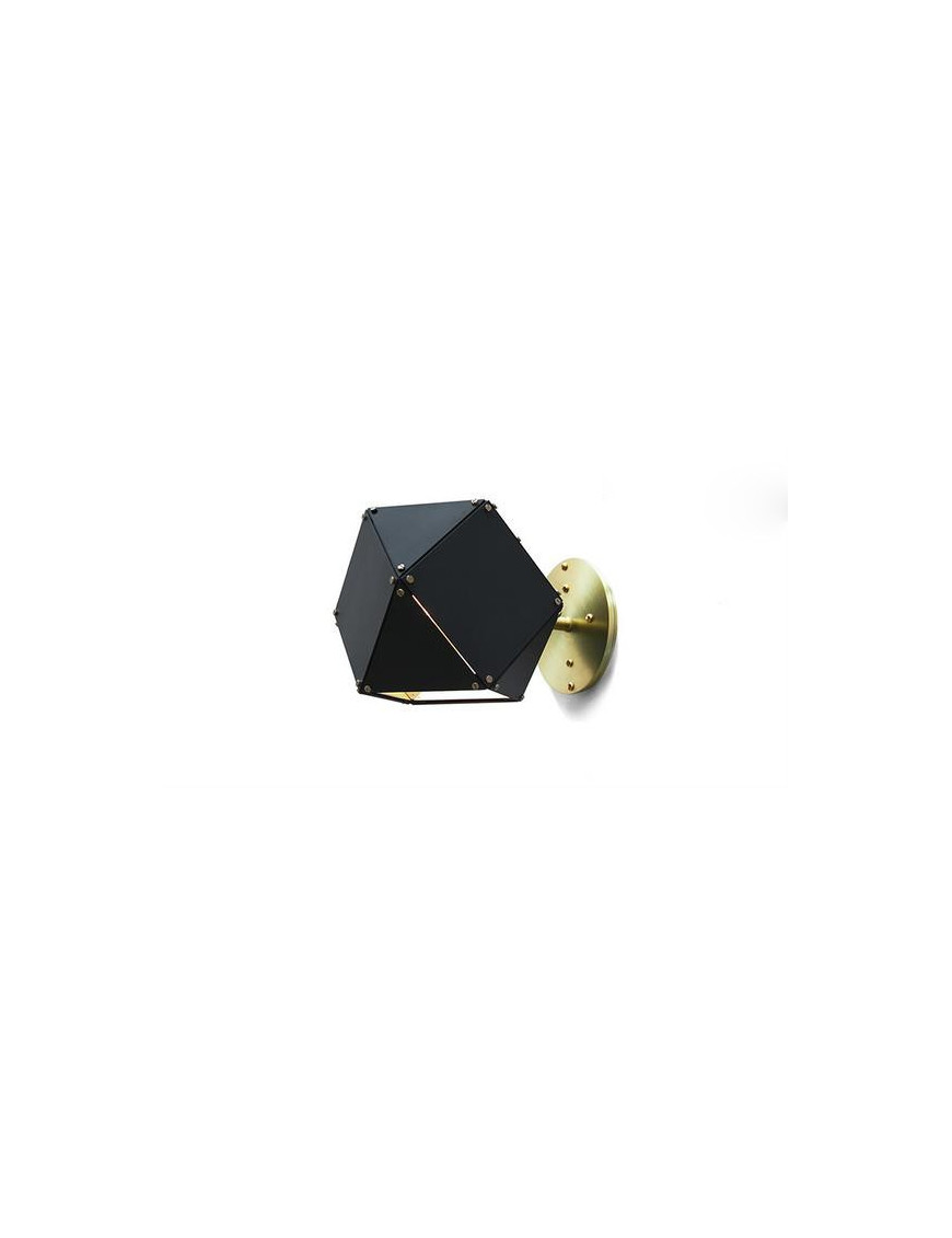Welles wall lamp Studio Italia Design black color 1 light front view Welles wall lamp Studio Italia Design black color 1 light front view