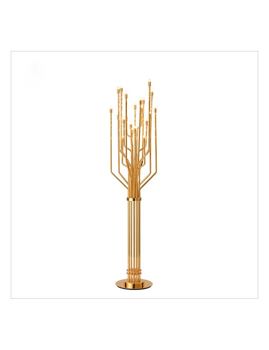 JANIS floor lamp Delightfull gold color front view