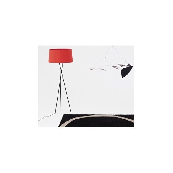 Tripod G5 floor lamp Santa & Cole red color side view
