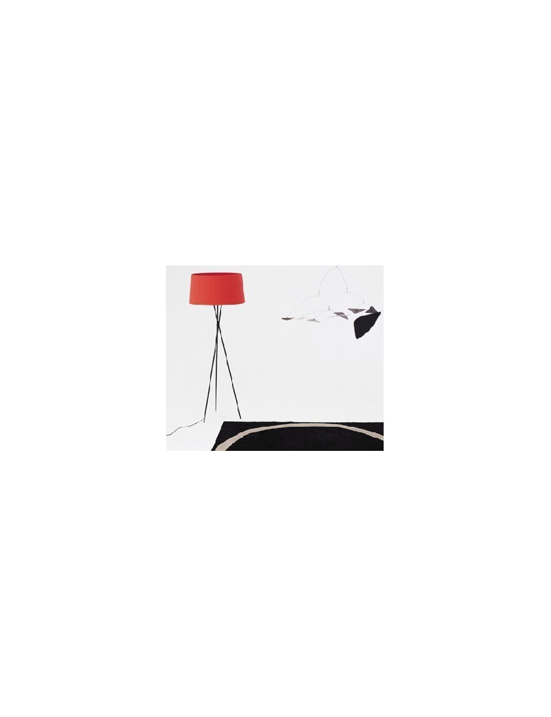Tripod G5 floor lamp Santa & Cole red color side view Tripod G5 floor lamp Santa & Cole red color side view