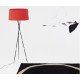 Tripod G5 floor lamp Santa & Cole red color side view