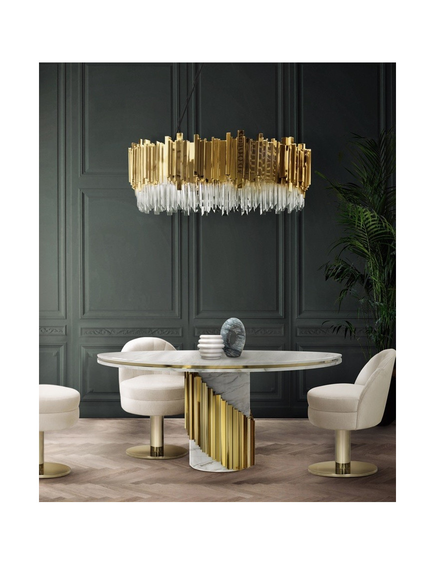 Empire pendant lamp Luxxu gold color side view