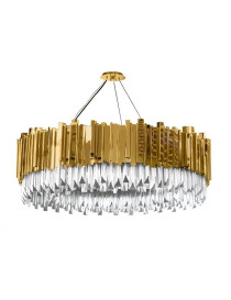 Empire pendant lamp Luxxu gold color front view