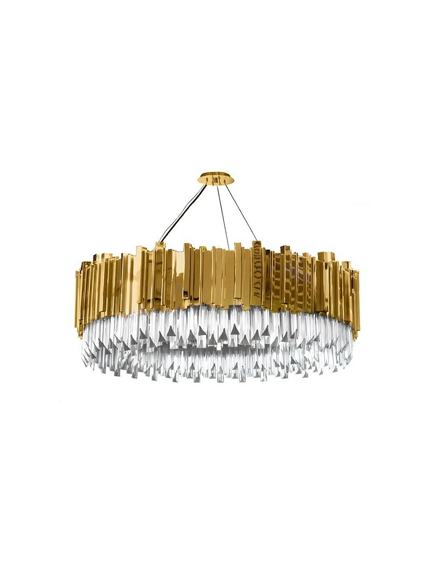 Empire pendant lamp Luxxu gold color front view Empire pendant lamp Luxxu gold color front view